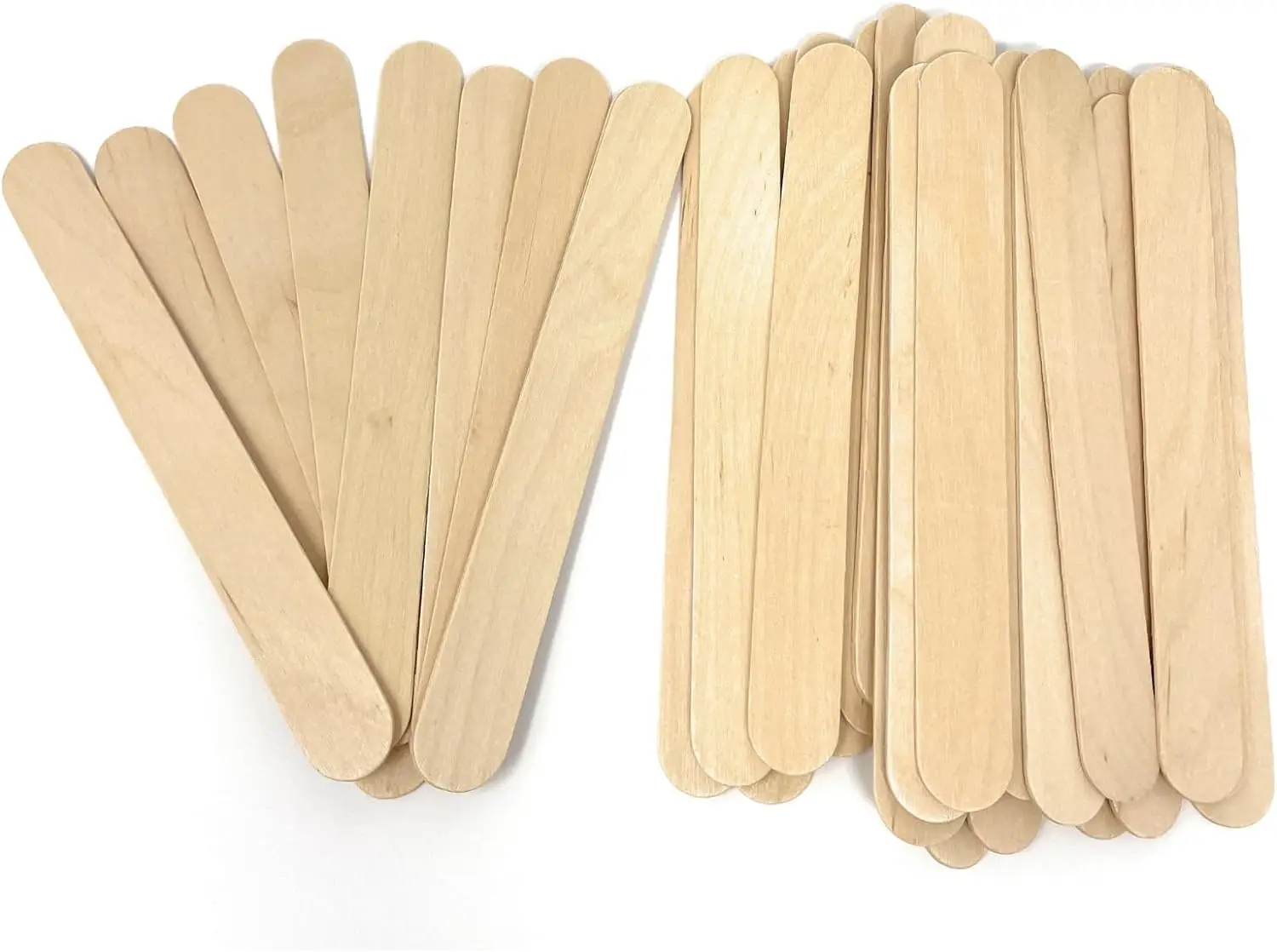 6 Inch Wooden Multi-Purpose Popsicle Sticks,Craft, Ice Cream, Wax, Waxing, Tongue Depressor Wood Sticks [100 Count]