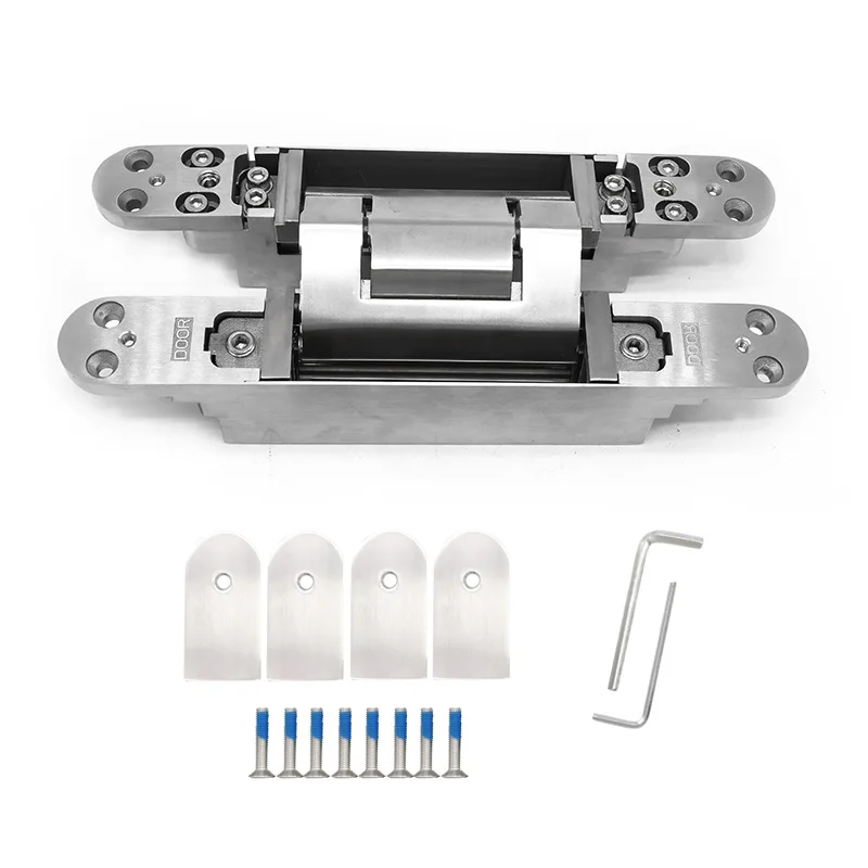 Cerniera per porta resistente da 200 kg per appartamento Cerniera nascosta regolabile 3D Cerniera invisibile in acciaio inossidabile 304