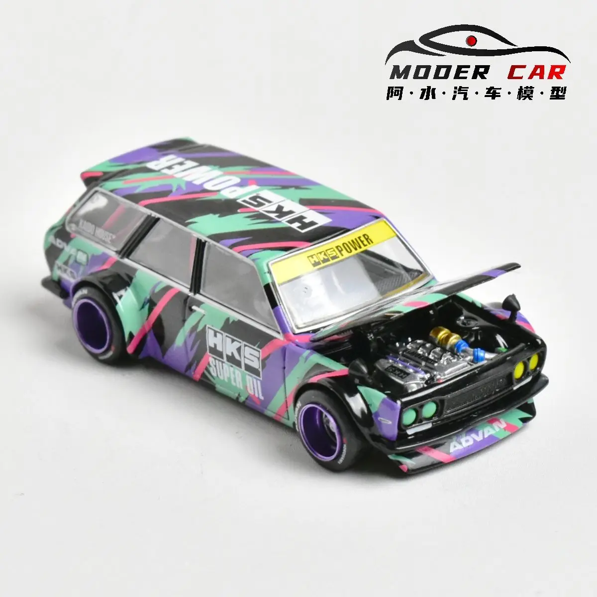 Kaido House Datsun 510 Wagon HKS V1 Diecast Model Araba: Gerçek