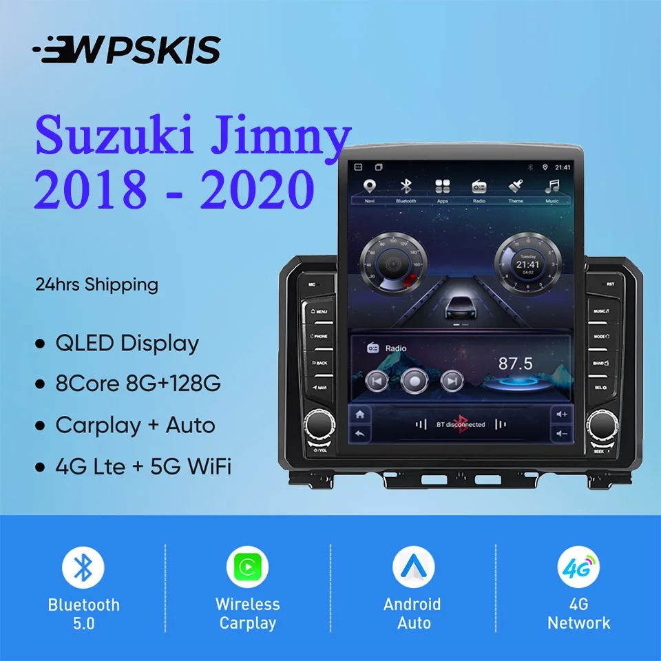 

8-ядерный 8G + 128G Carplay авто радио аудио стерео магнитофон HU головное устройство для Suzuki Jimny 2018 2019 2020 GPS DVD кассета