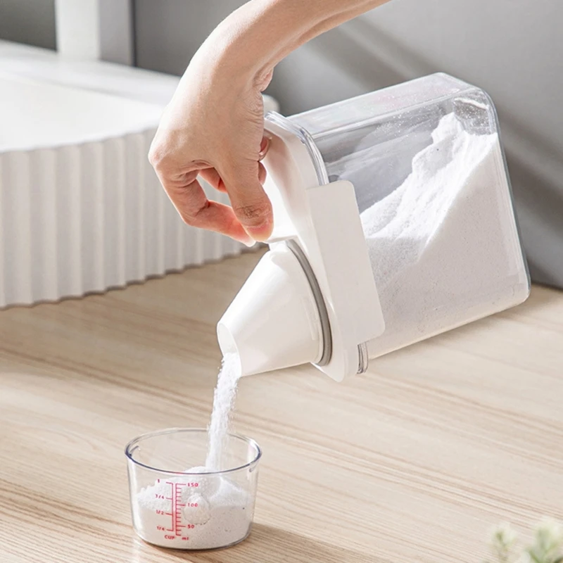 Convenient Measuring Cup Storage Canister with Seal Lid Grains Storage Jar Dropshipping