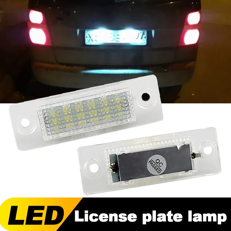 2pcs LED Number License Plate Light Lamp 3B5998026 for VW Passat B5.5 B6 Caddy MK3 Golf Transporter T5 T6 Touran Jetta Syncro