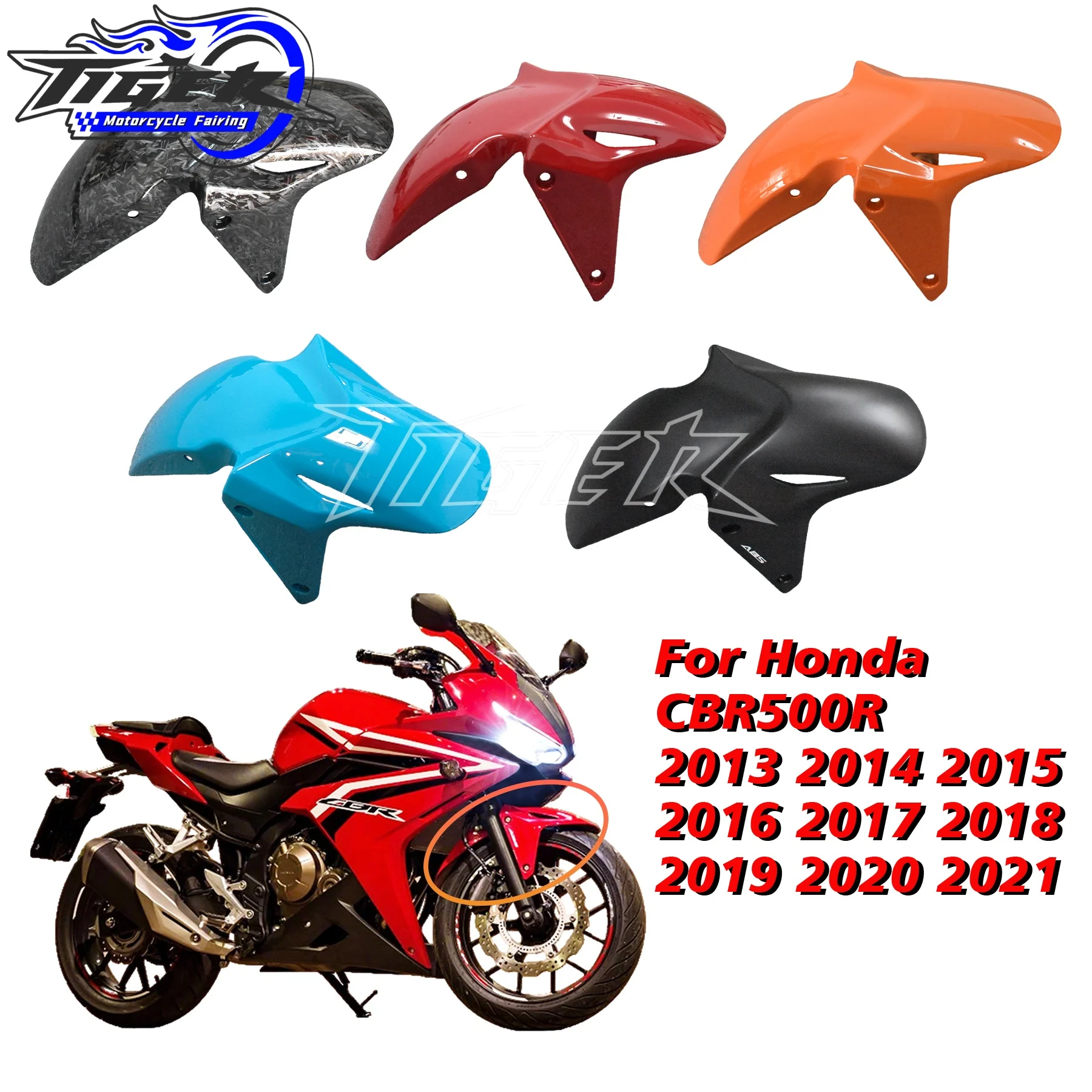 

CBR500R CB500F Motorcycle Front Fender Sand Plate Mud Splash Guard Mudguards Fairing Fit For Honda CBR 500R 2013-2021