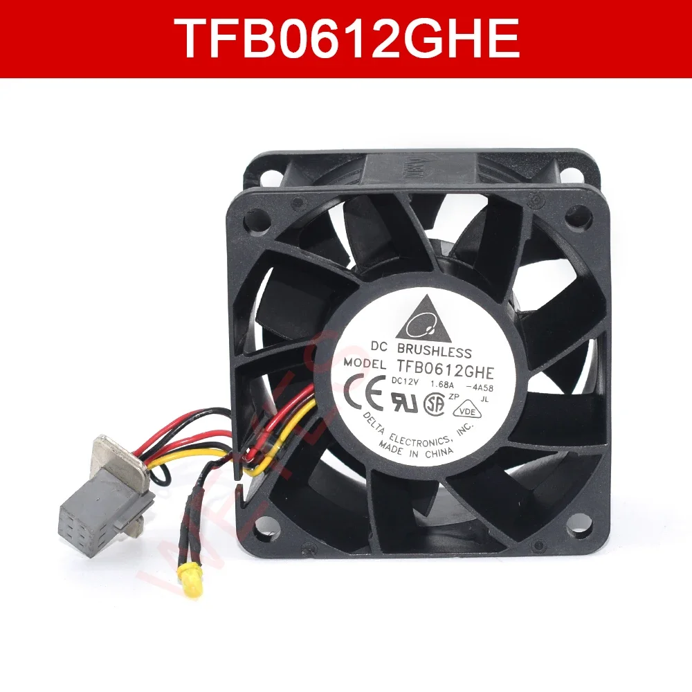 

12V 1.68A 20.16W Brand New Cooler Fan 60*60*38MM TFB0612GHE For Delta Pressurized Version Heatsink Chassis Cooling 6Pin 3-Wire