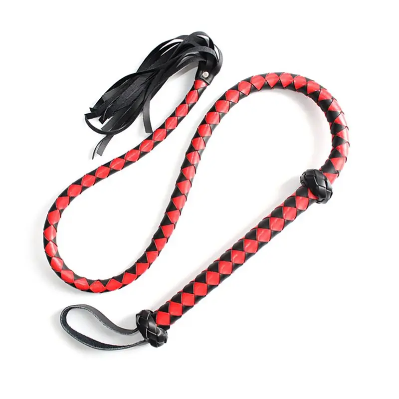 【SPECIAL】2X Horse Red Whip Horse Whip Riding Crop Equestrian Faux Leather Whip Horse Equipment Whip Training Horse Whip