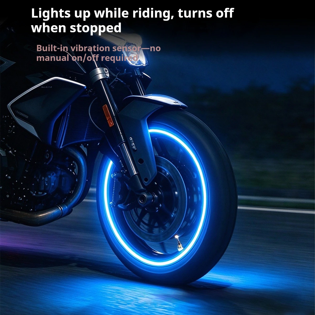 LED Bicycle Motorcycle Car E-bike Wheel Hub Light Colorful Tire Valve Stem Lamp Wind Fire Wheel Spoke Light Universal Fit
