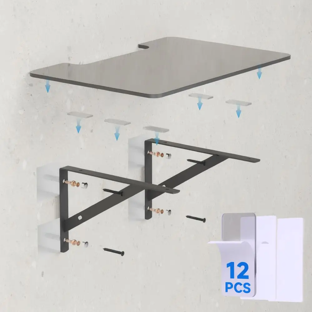Modern Acrylic Wall Shelf Floating Organizer Display Stand For Home Office Bedroom Living Room Projector Accessory Storage