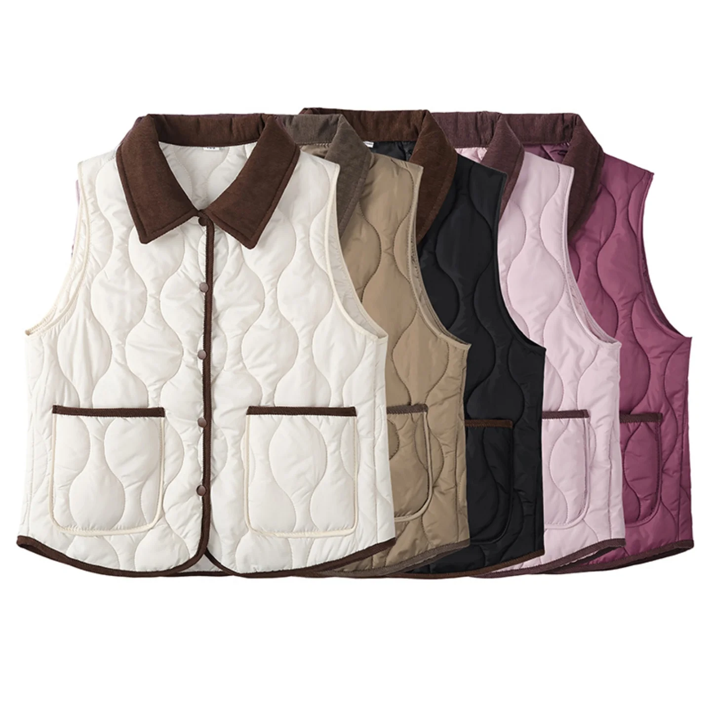 Dames ort losvallend donsvest 2025, herfst winter, faionable kraag, verdikte bovenkleding Jaet Tagkita merk