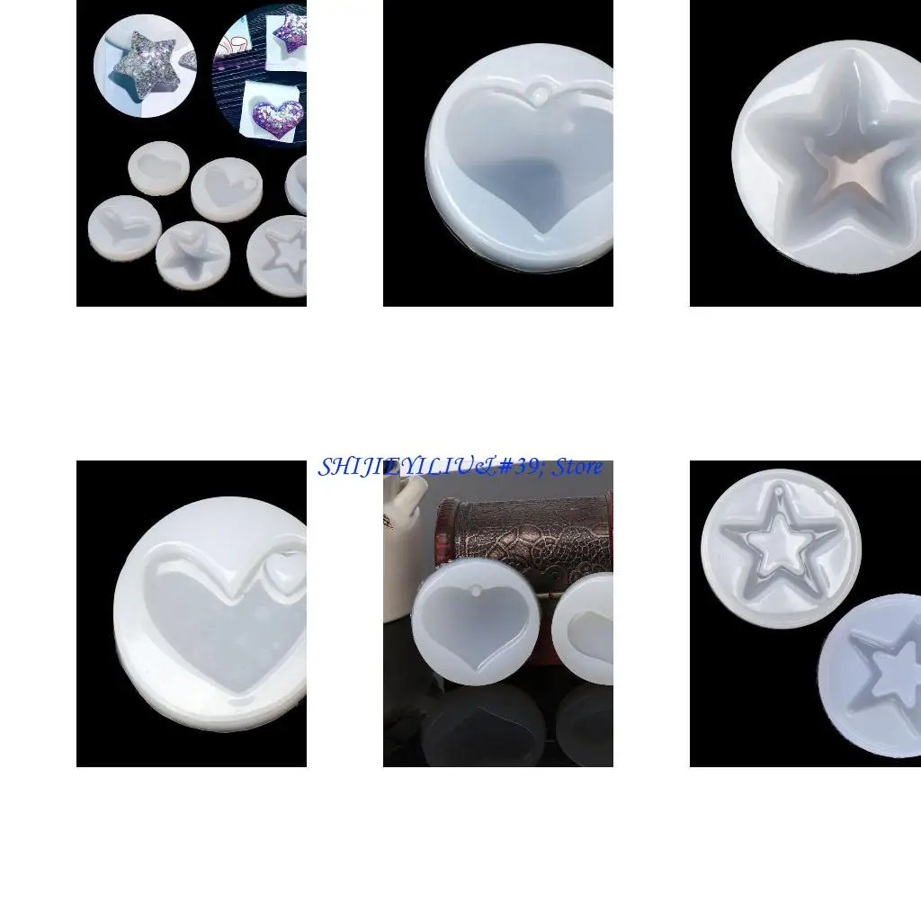 E21F Jewelry Casting Molds DIY Necklace Earring Charm Silicone Mold Making Crafts