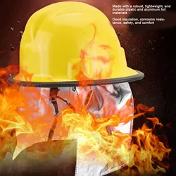 ZK40 Firefighter Hard Hat Double Layer Flame Retardant Fighter Head Protection Fireman Safety Helmet Anti Impact