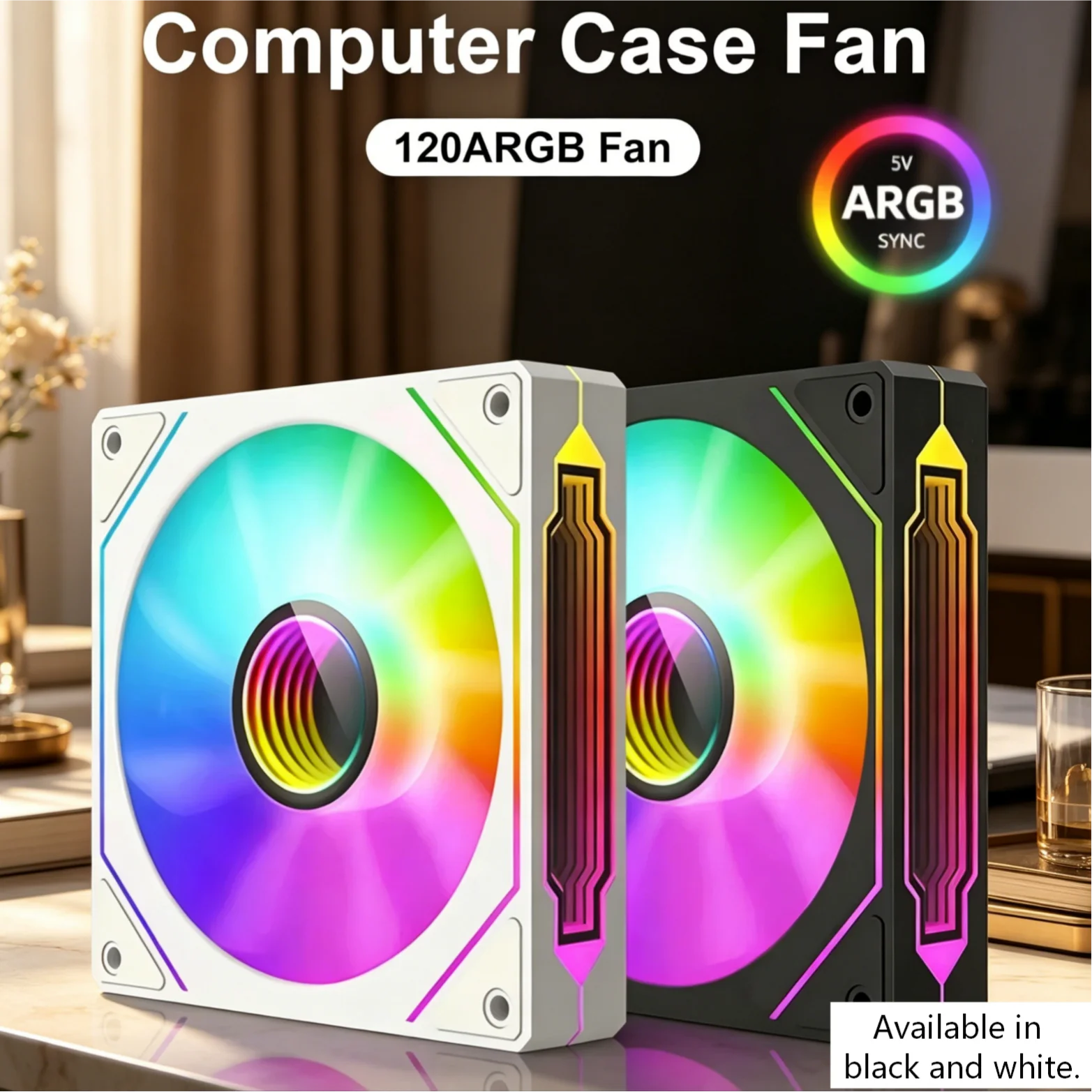 Prism 4Pro Chassis Fan ARGB Sea View Room desktop Computer Silent Fan Temperature Control Heat Dissipation view 5