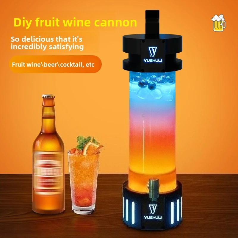 برميل البيرة LED 3 لتر مع أسطوانة كحول متوهجة جديدة لمستلزمات حفلات البار