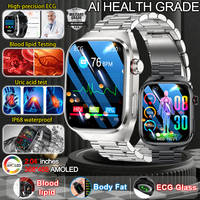 2025 New Smart Watch 2.04-inch AMOLED Screen Bluetooth Call IP68 Waterproof 650mA Sports Smartwatches Men Android Military-Grade