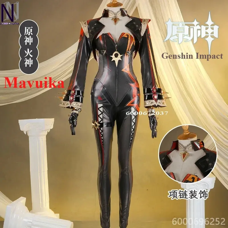 

Genshin Impact Mavuika Pyro Archon Game Suit Sexy Jumpsuits Uniform Cosplay Costume Halloween Party Outfit Women XS-XXL Hot Sale