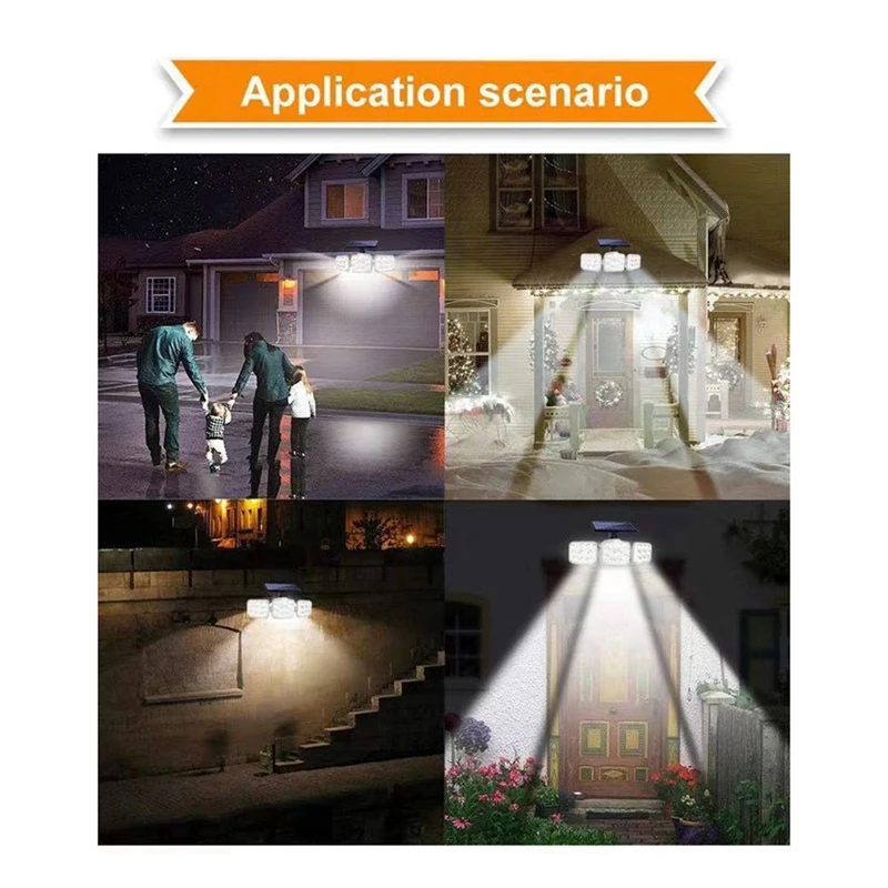 Solar Light Outdoor Outdoor 300LM 138 LED Solar Motion Sensor Lights 3 Modes LED Flood Light IP65 Waterproof For Garden Outdoor