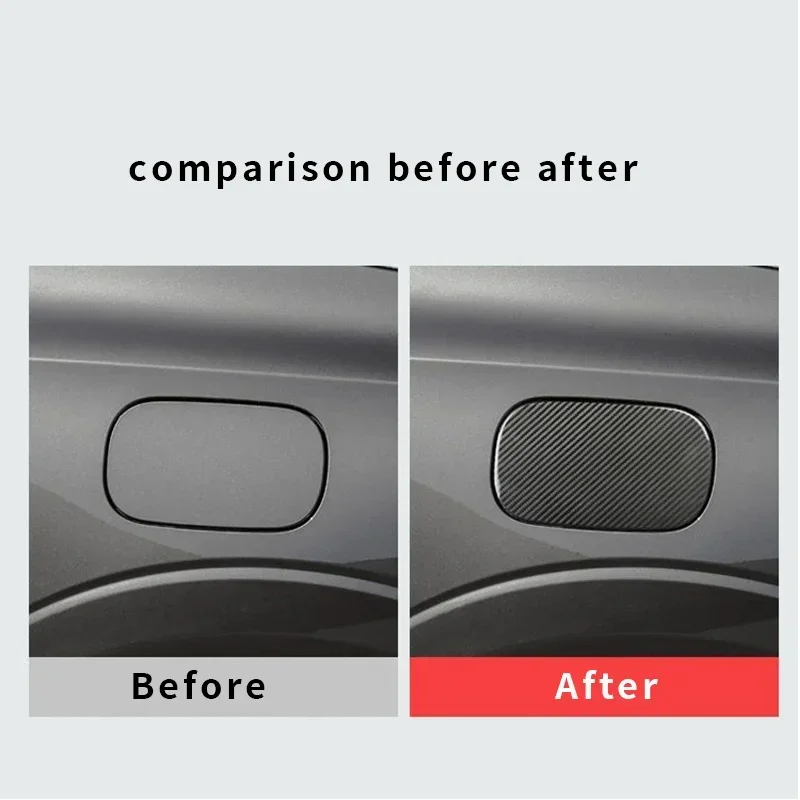 

For Volvo XC60 Real Dry Carbon Fiber (2018-2020 Models) Exterior Glossy Fuel Tank Cap Decoration Modification Accessories