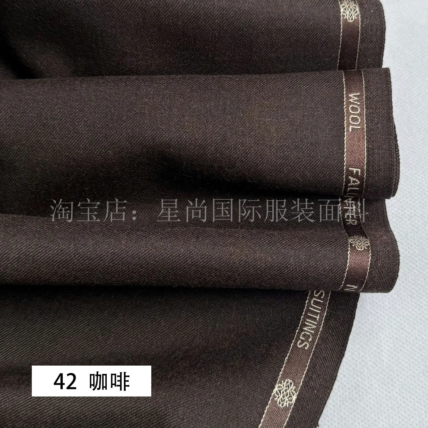 Pure Wool Worsted Flannel Designer Fabric Structured Wrinkle Resistant Easy Care Cloth for Suits, Custom Tailoring Supply
