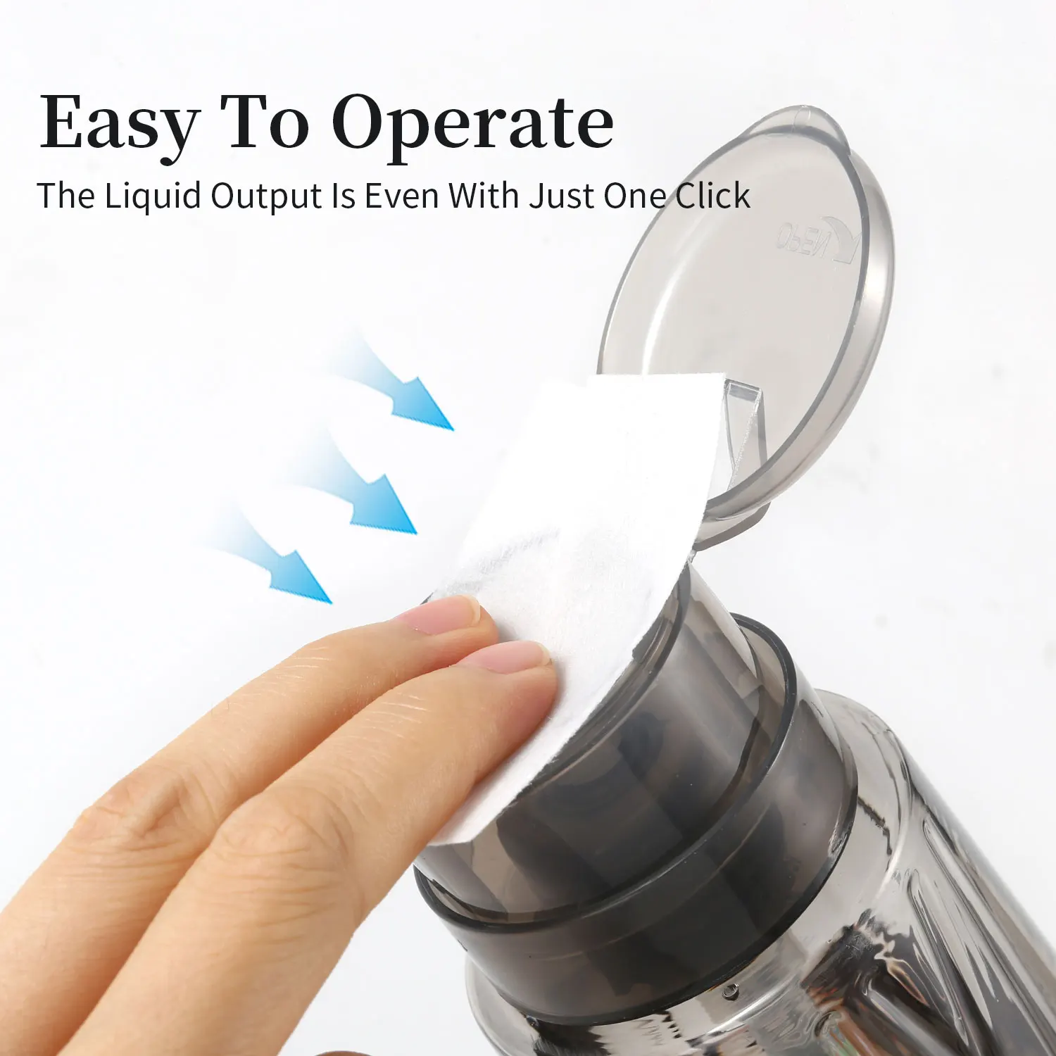 250/300ml Press Pump Dispenser Bottle Empty Container Portable Refillable for Salon Manicure & Home Makeup Press Cap Nail Polish