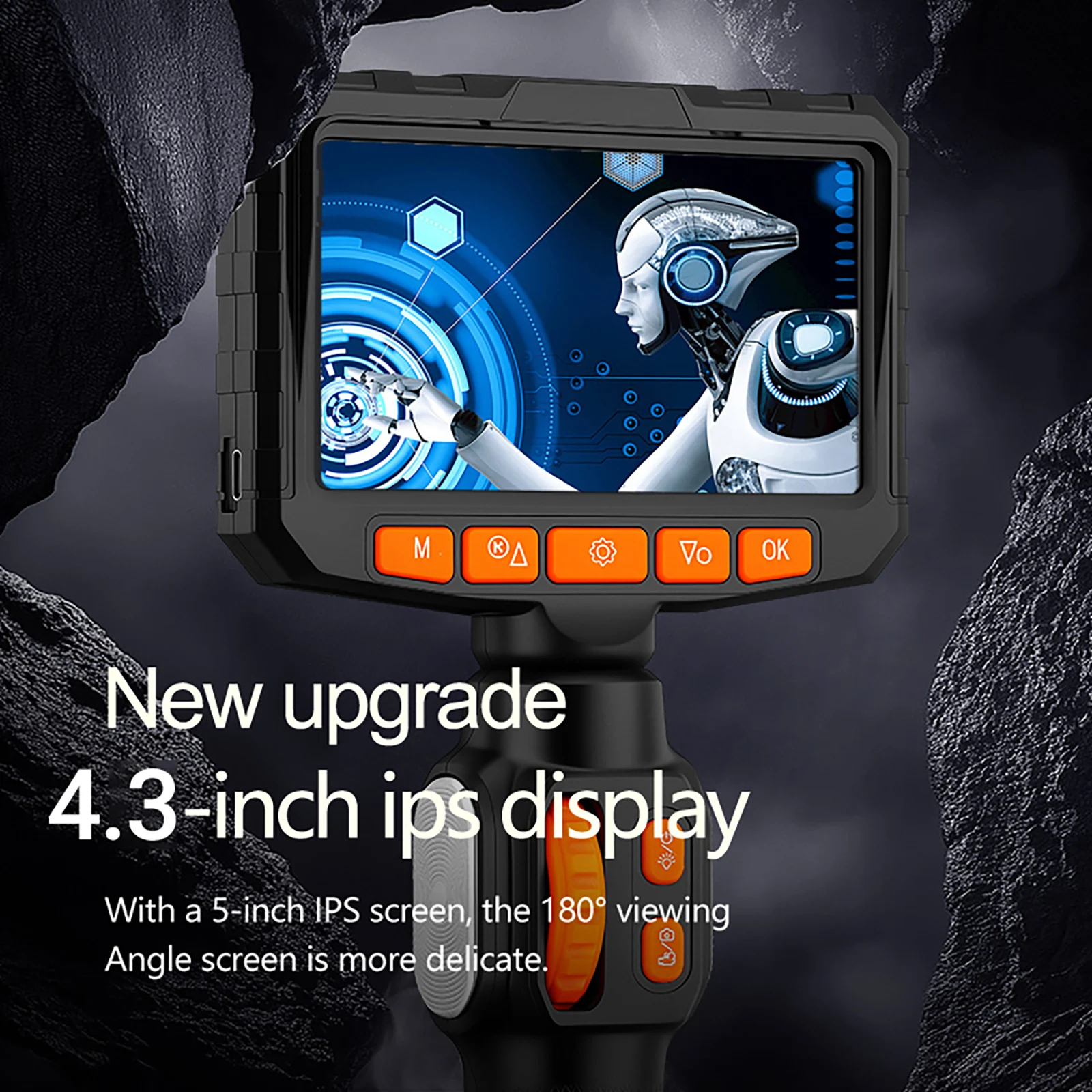 Scharnierende Borescope Met LED Tweeweg Borescope Inspectiecamera HD1080P Endoscoop Automotive Scope voor IOS Android Met Tas