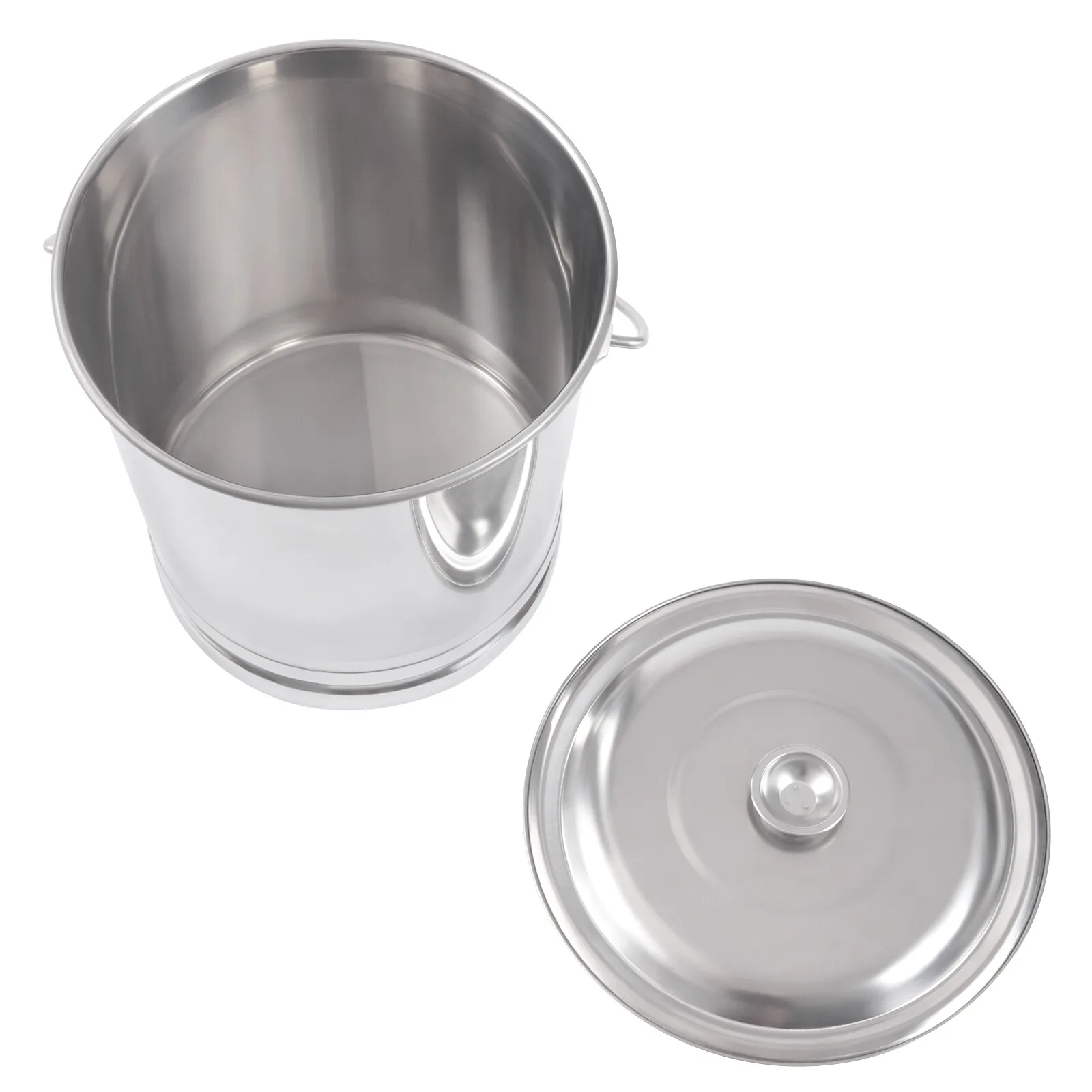 

Large 14L Stainless Steel Barrel with Lid, Portable Handle, Ideal for Storing Water, Food and Easy to Clean
