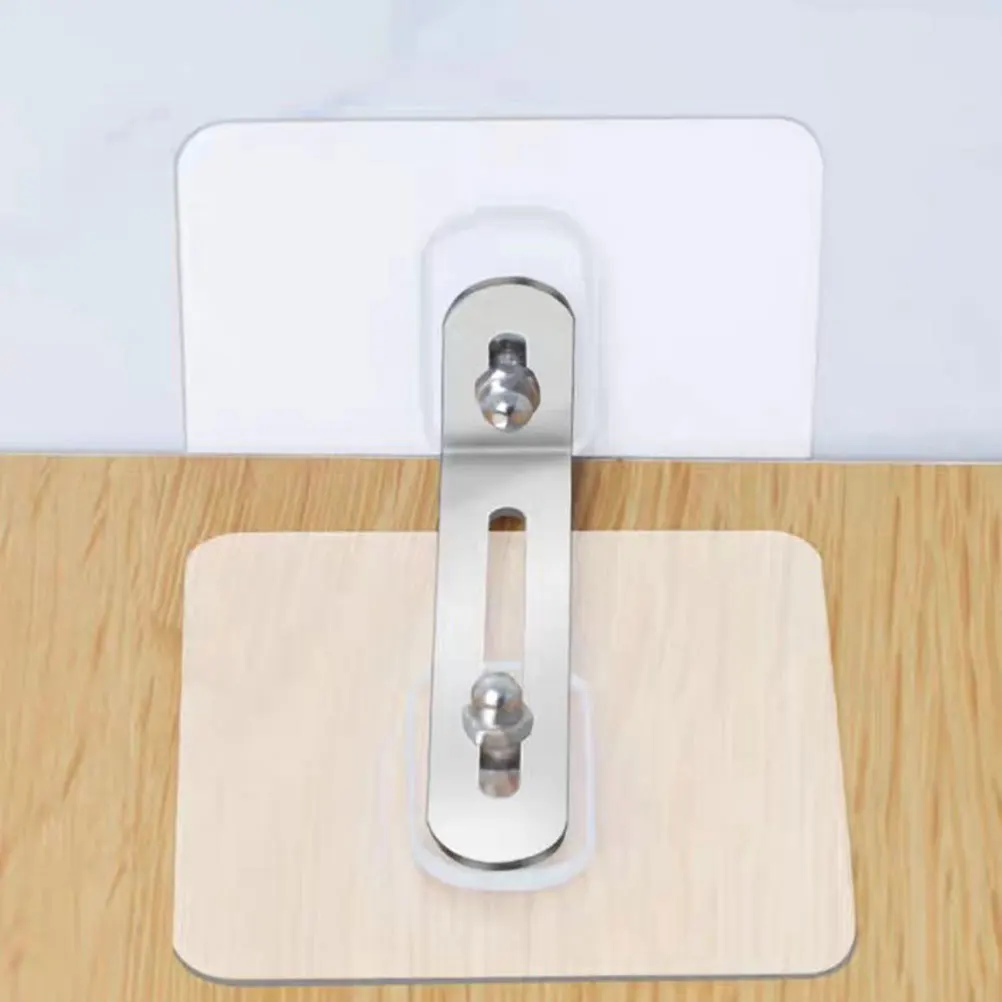 

5Sets Furniture Wall Anchors Anti Tip Safety Fixtures No Drill Installation for Bookcases Shelves Cabinets Wardrobes