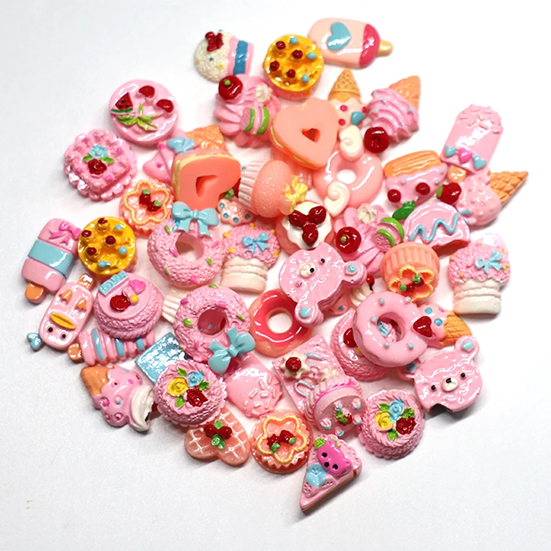 ชาร์มตกแต่งเล็บเรซิ่นลายการ์ตูนหลากหลายแบบ 50 ชิ้น น่ารัก ลายหมี ตุ๊กตาหิมะ ลูกอม สำหรับตกแต่งเล็บ DIY งานฝีมือทำเล็บ