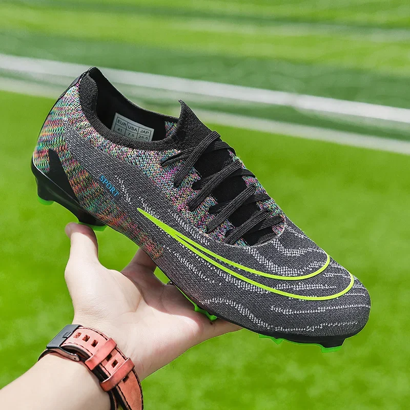 Outdoor Men Training Football Boots Non-Slip Professional Soccer Shoes Cleats Match Ultralight High-quality Long Spikes Unisex