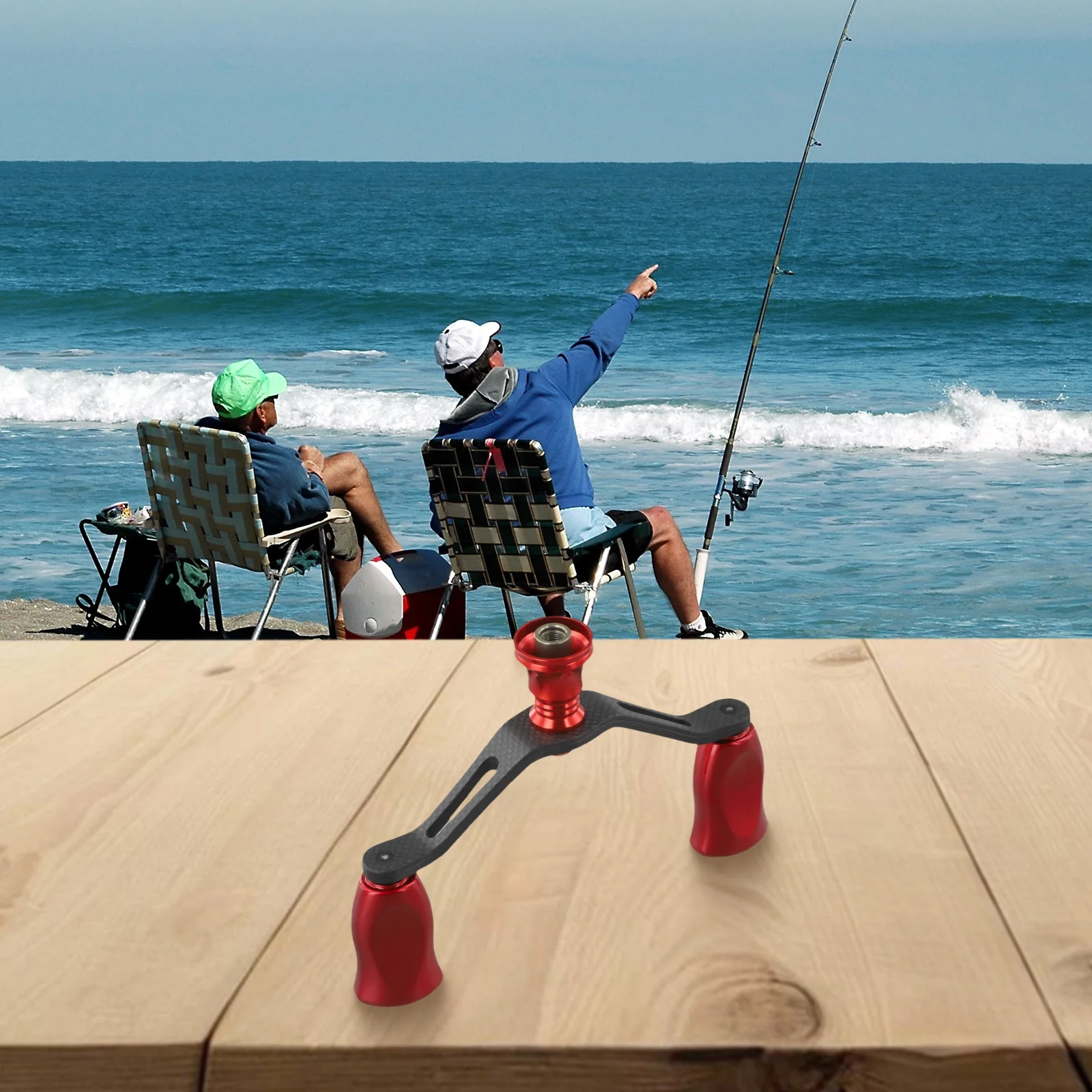 for custom Fishing Reel Handle Upgrade Fishing for Reel Handle 2 Bearings Holder Carbon Fiber Material Easy Installation