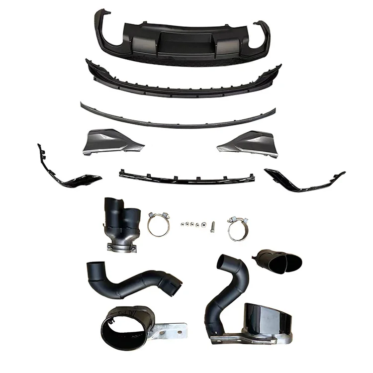 

New Style Rear Diffuser With Exhaust Pipe 2 Or 4 Lip Fit For Q3 Coupe And SUV Upgrade 2019-2023