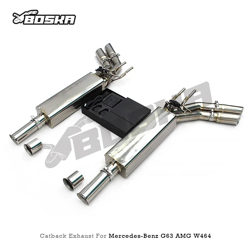 Titanium Valve Exhaust System with Intelligent Valve Control, Compatible with Mercedes-Benz G63 AMG W463A/W464 4.0T 2019-2023