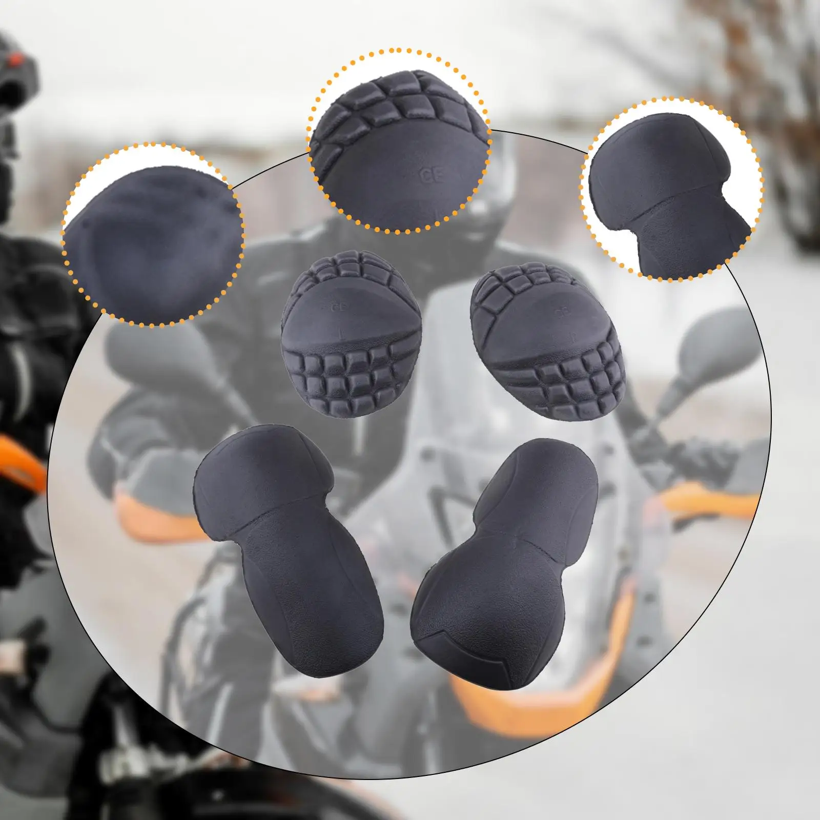 

4 Pieces Elbow and Shoulder Pads Replacement Removable Accessories Protective