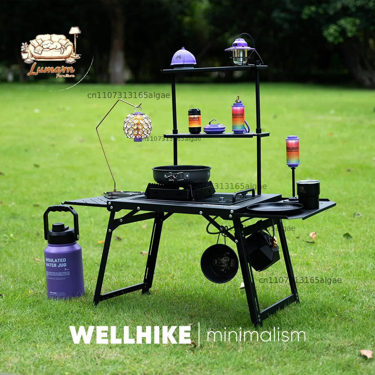 Outdoor SWS Wild Trace Unit 1 IGT Bar Table, Camping Drinking Tea Portable Storage Light Stand