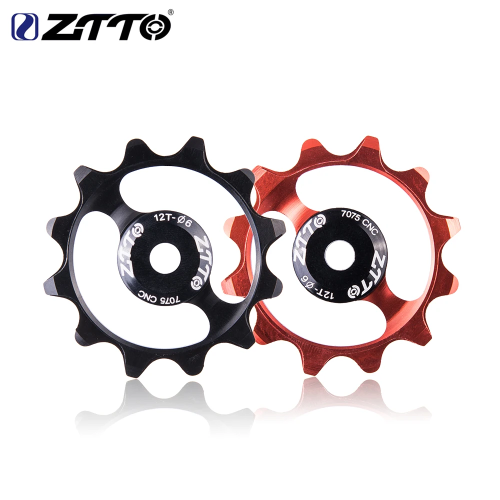 ZTTO 12T 13T MTB Bicycle Rear Derailleur Narrow Wide Jockey Wheel roller Ceramic Bearing Pulley CNC Road Bike Guide  4mm 5mm 6mm