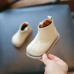 Autumn Boots for Baby Boys Outdoor Girls Single Leather Boots Children Low Top Sneakers Non-slip Kids Infant Toddler Shoes botas