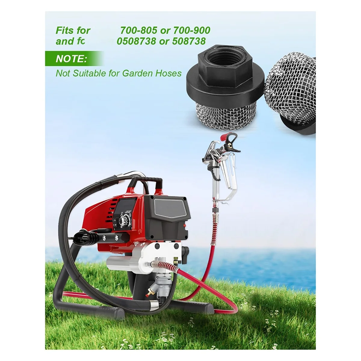 700805/700-805 Airless Paint Sprayer Air Inlet Filter Suitable for 3/4 Inch Threaded Inlet Filter Screen Suction Filter