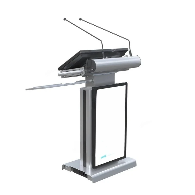 360SPB 15.6 Inch Digital Smart Lectern Podium With Screen for Classroom Use and Interactive Conference Presentations