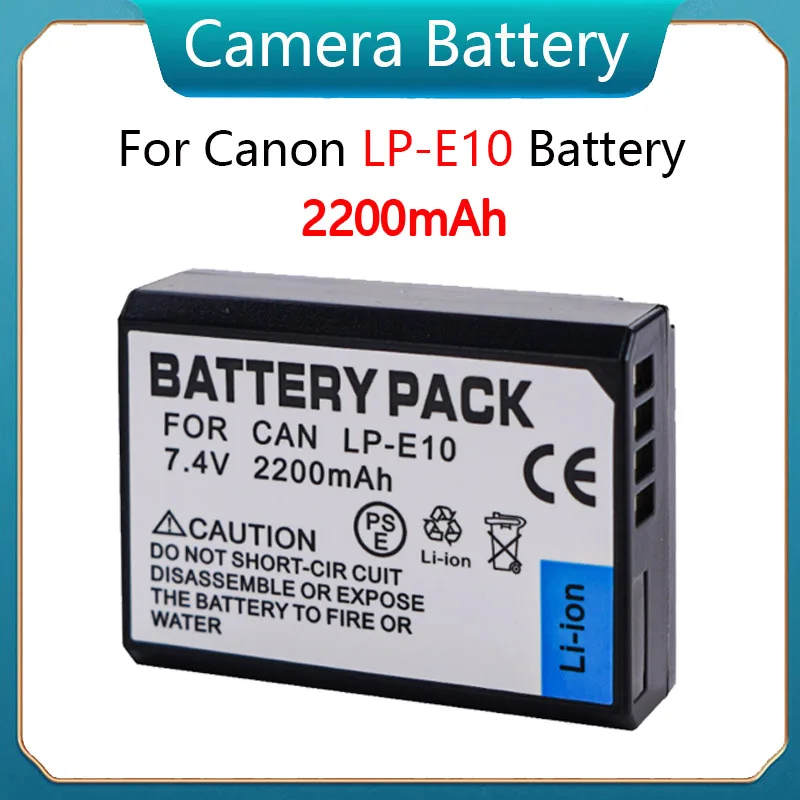 

2200mAh LP-E10 LPE10 LP E10 Digital Battery for Canon EOS 1100D 1200D 1300D 2000D 4000D Rebel T3 T5 T6 KISS X50 X70 Camera