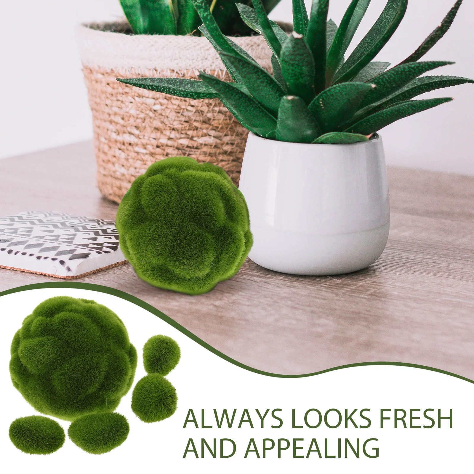 

5pcs Artificial balls Realistic Simulated Stone Decorative Hanging Ornaments For Home Garden Indoor Arrangements Faux