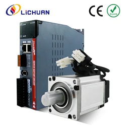 Lichuan LC10E EtherCAT 100W200W400W600W ServoMotor Driver Controller 0.32/0.637/1.27/1.91N.m AC Servo Driver Motor Kit for Robot