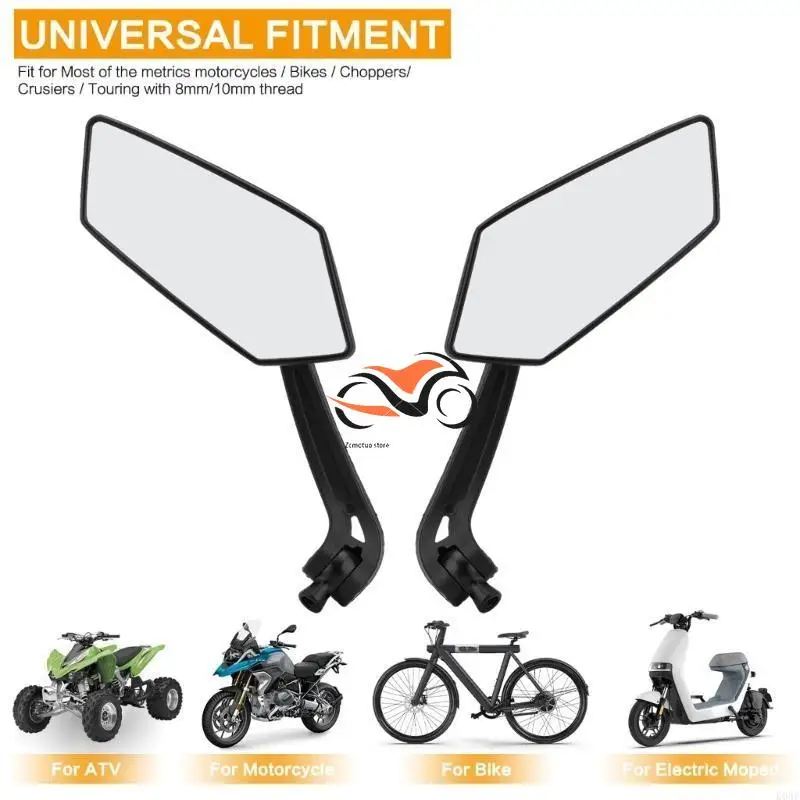 

K0AF Motorbike Rearview Side Mirrors Adjustable Motorcycle Rearview Mirror
