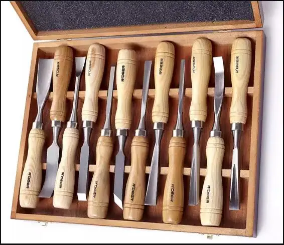 12pcs/set wooden carving knives chisel Woodworking tool set NO.RT-M112