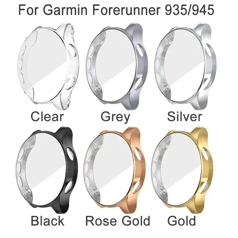 Sarung jam tangan TPU antiguncangan lapis listrik mewah pelindung layar sentuh untuk Garmin Forerunner 935 945