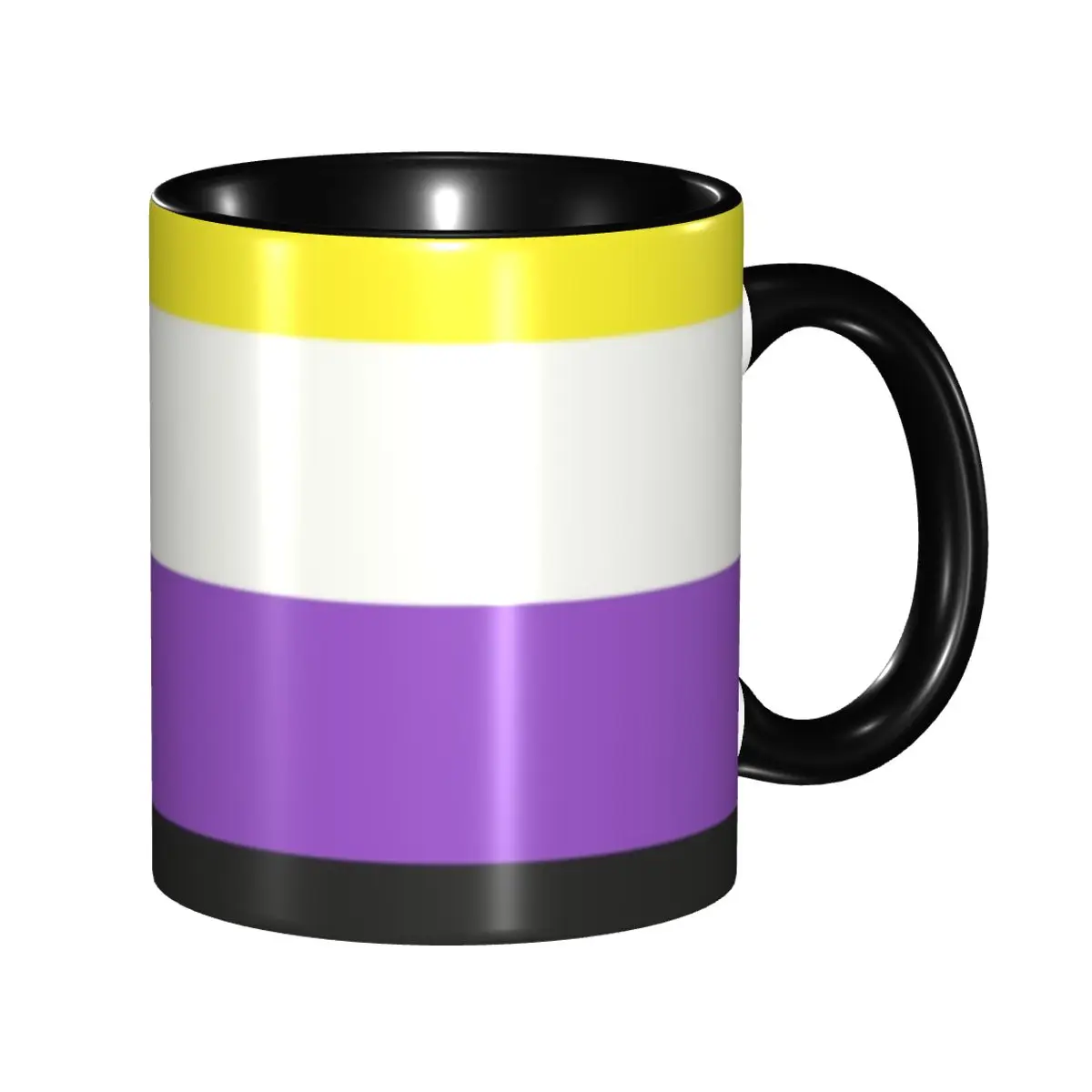 

Solid Non-Binary Pride Flag Coffee Mug DIY Custom Ceramic Milk Tea Mug