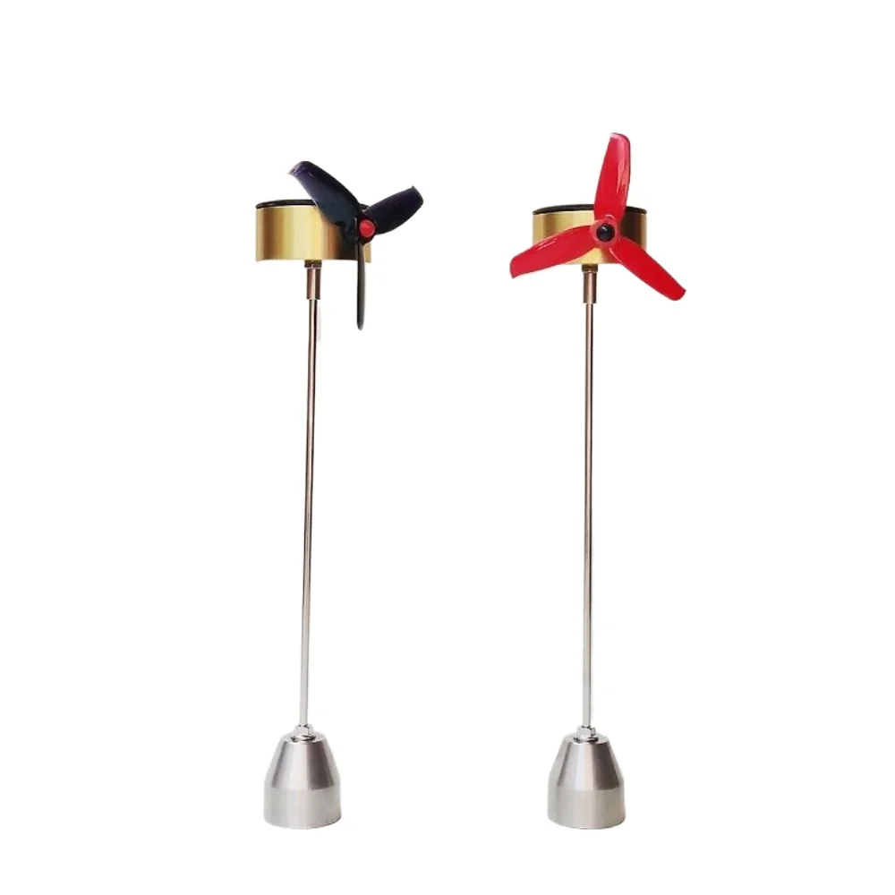 Metal Solar Windmill Ornament Creative Stainless Steel Model Decoration for Balconies Windowsill Solar Powered Self-rotating Fan