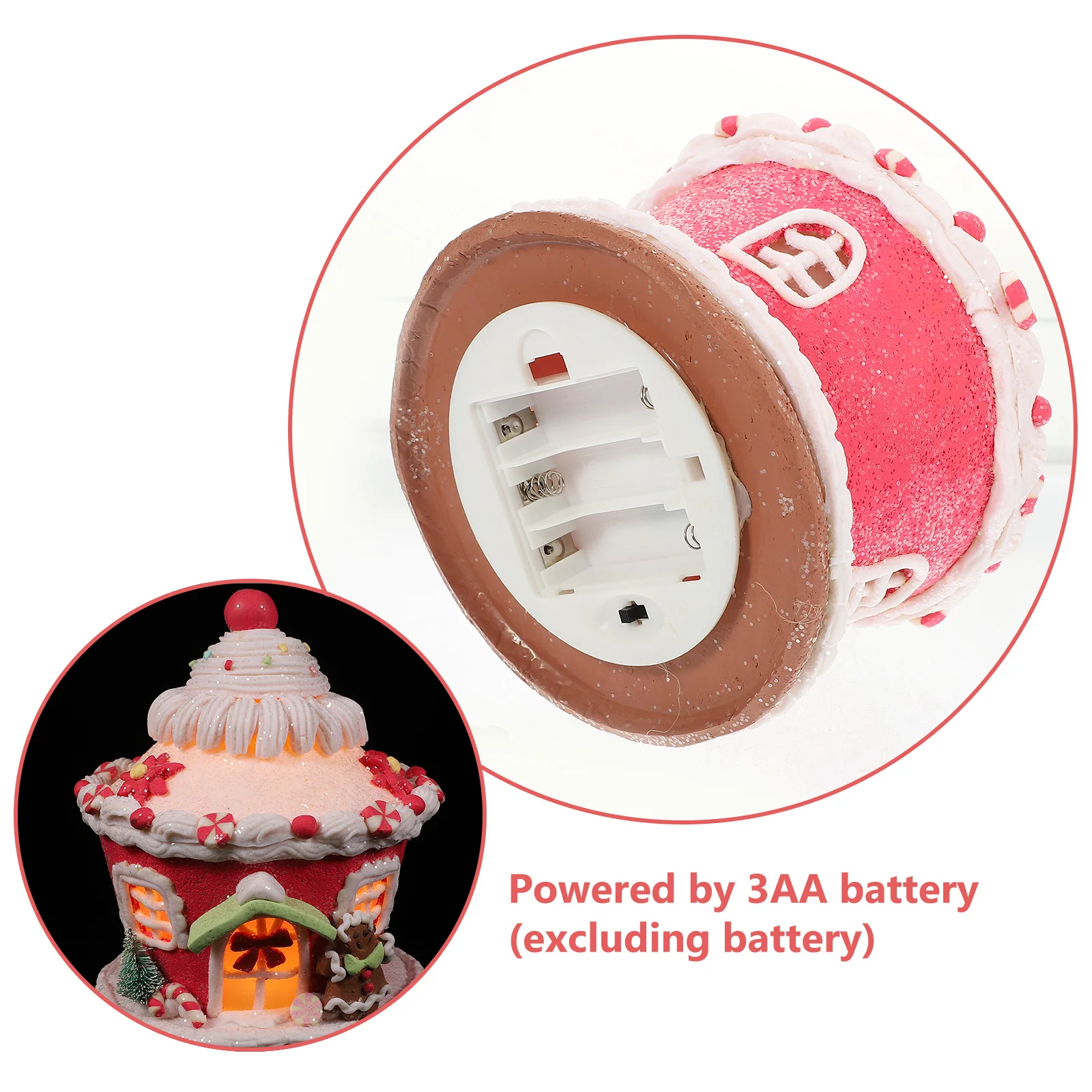 

Christmas Glowing Castle Resin Craft Decoration Xmas Desktop Ornament Party Supplies Bedroom Decor Christmas Glowing Castle