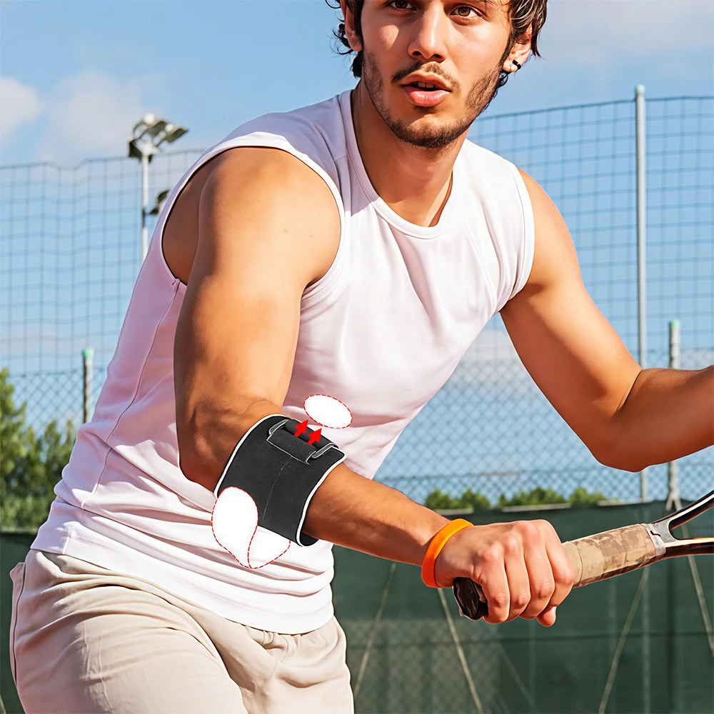1/2個入り調整可能な前腕圧迫サポートストラップ、衝撃吸収パ - Tennis Elbow Brace のレビューと価格