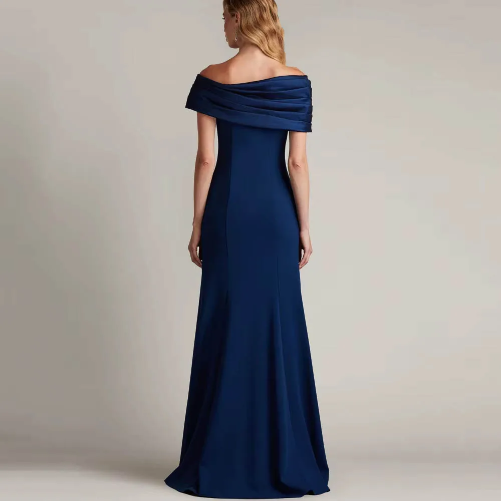 Customized Simple Mother Dresses For Bride Elegant Split Wedding Party Gowns Off Shoulder Formal Occasion Wedding Party Dresses