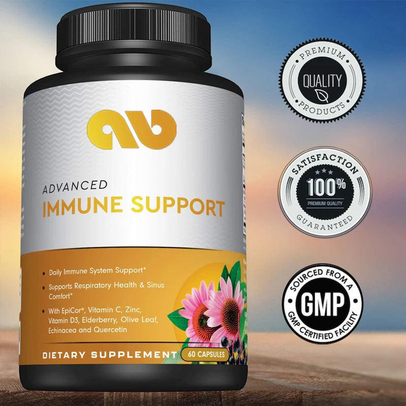 High quality immune support supplement - daily immune supplement for respiratory, sinus, and intestinal health -60 capsules