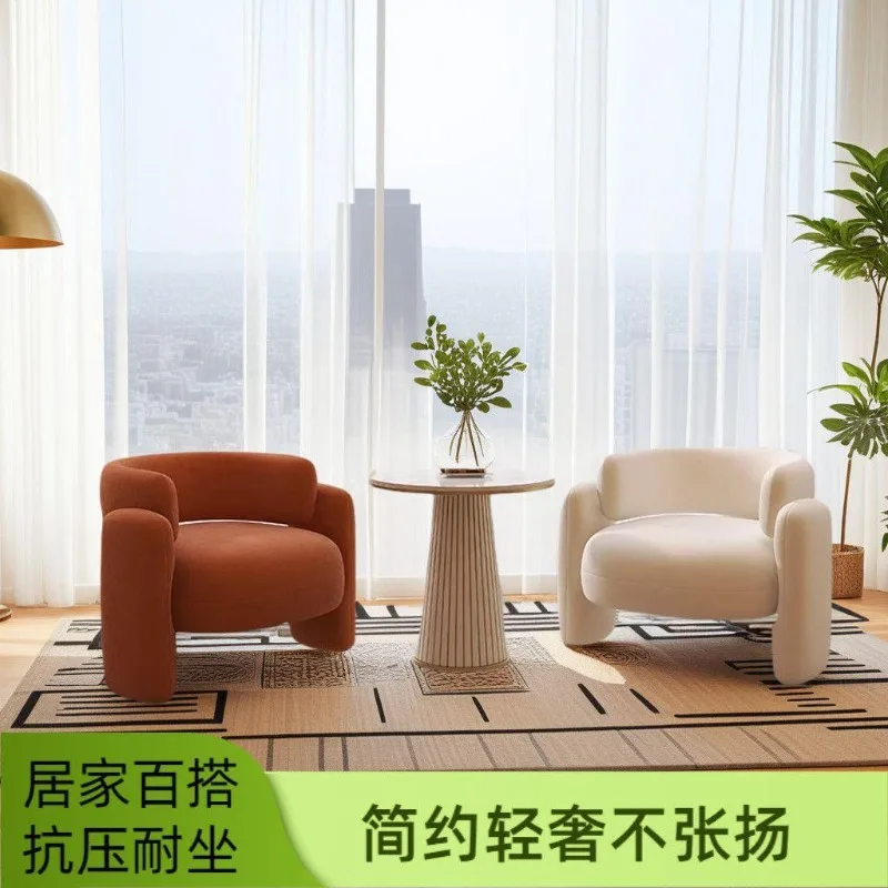 Bed and breakfast sofa chair balcony Internet celebrity light luxury beauty salon rest reception double table and chair combinat