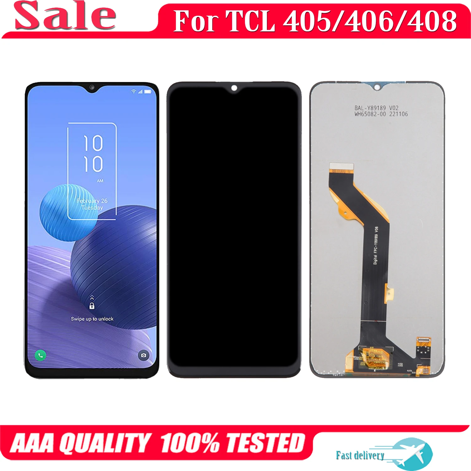 6.6\'\' For TCL 405 406 T506D LCD Display Touch Screen Digitizer Assembly For TCL 408 T507D1 T507A T507U1 T507J LCD